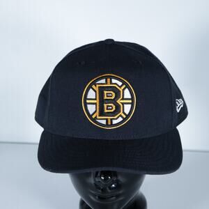 Boston Bruins New Era 59Fifty 5950 Fitted Hat Black Size 8 1/8 NHL Hockey